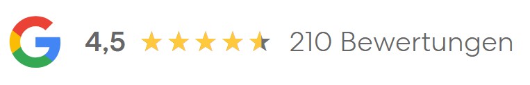 Testsiegel: Google Rezensionen: 4,5/5 Sterne (210 Bewertungen) für Cleos Welt insgesamt (Anbieterbewertung, alle Versicherungen)